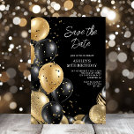 Save the Date Gold Black 50th Birthday Invitation<br><div class="desc">Create your own Save the Date Gold Black 50th Birthday Invitation! Personalize this design with your own text. You can further customize this design by selecting the "Edit Details" button if desired.</div>