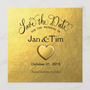 Save The Date Gold Foil Enregistrer la date