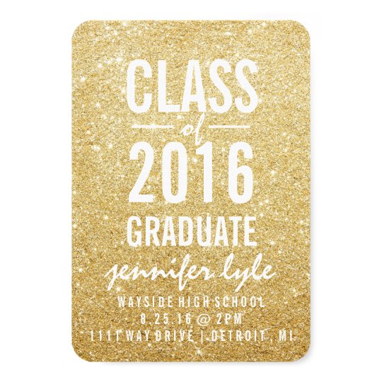 Save the Date | Gold Glitter Grd Card