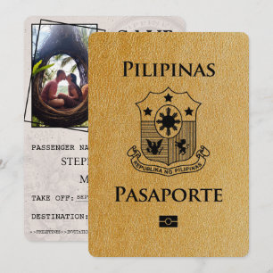 Save The Date Gold Philippines Passeport Enregistrer La Date