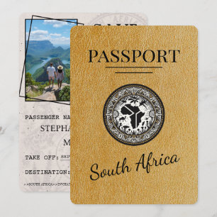 Save The Date Gold South Africa Passport