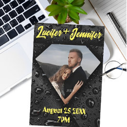 Save The Date Golden Diamond Moderne Élégant Mariage Personnalis