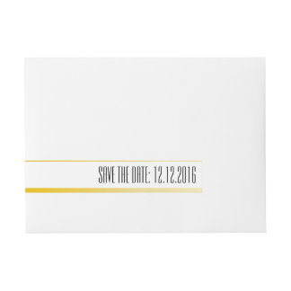 Save the date, golden wraparound address label