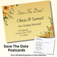 Save The Date - Golden Yellow