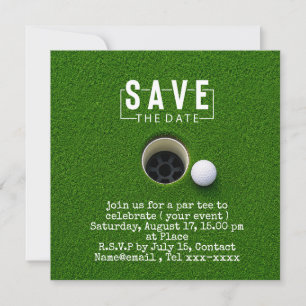 Save The Date Golf enregistrer la date boule de golf mettant un