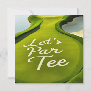 Save The Date Golf Par Tee texte sur Putting Green