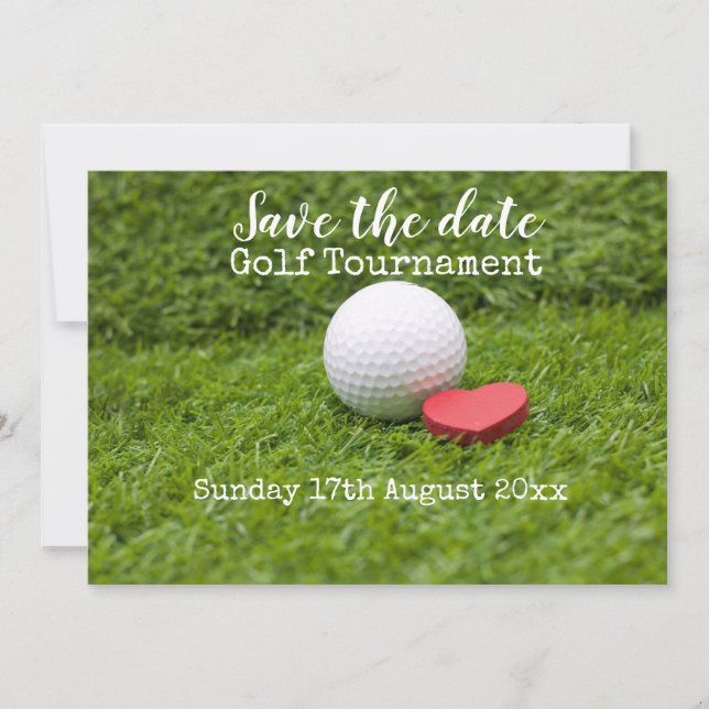 Save The Date Golf Sauvegarder la date pour le mariage du tourno (Devant)