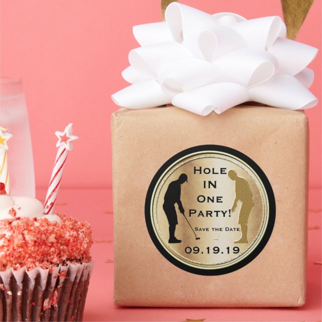Save the Date Golf Sticker (Party)