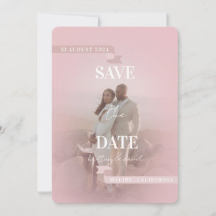Save the date - gorgeous_dusty pink invitation