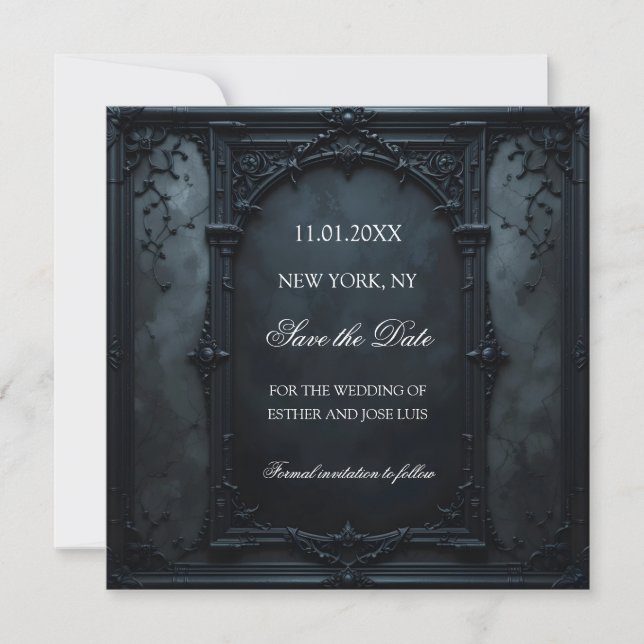Save The Date Gothic Square Frame (Devant)
