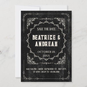 Save The Date Gothique baroque noir