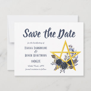 Save The Date Gothique Enregistrer la date Wiccan Floral Handf