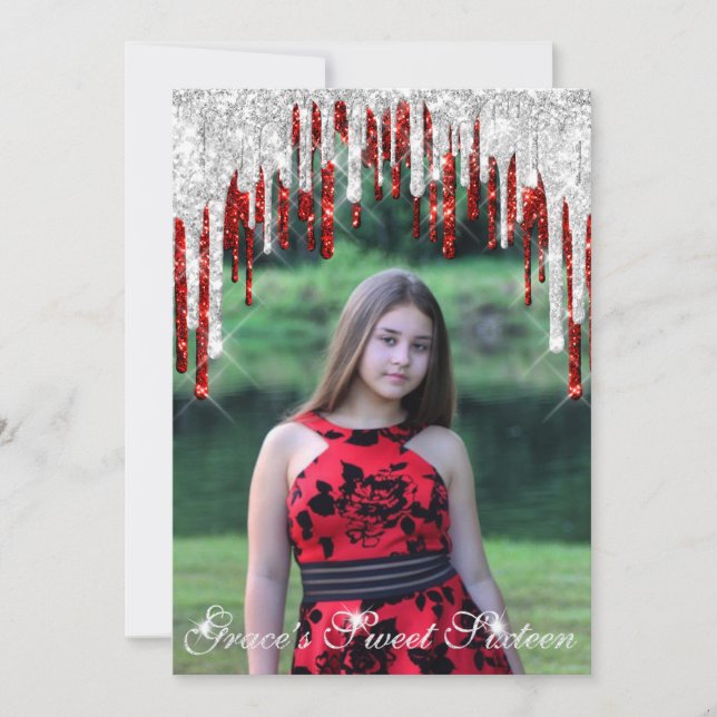 Save The Date Grace Sweet sixteen rouge soie Drivers (Devant)