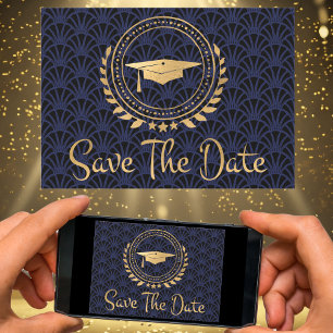 Save The Date Graduation Enregistrer La Date Or Casquette Art Dé