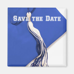 Save the Date Graduation Square Magnet