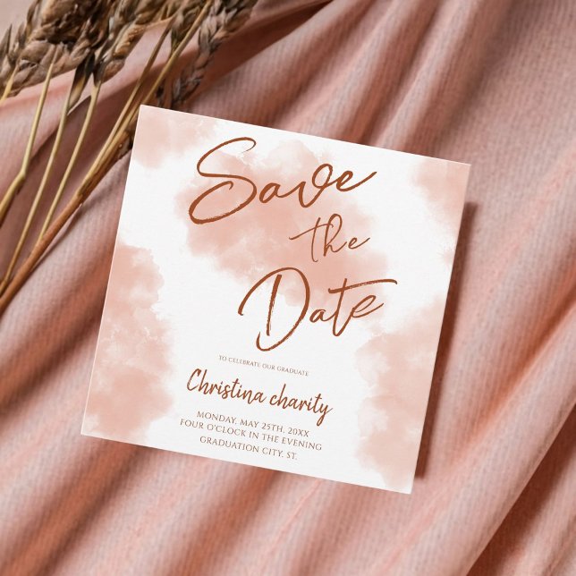 Save The Date Graduation unique Peach Fuzz (Fuzzy feelings and graduation dreams: Save the date with our Unique Peach Fuzz design!)