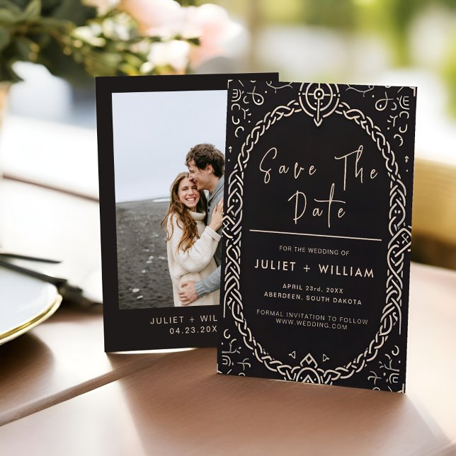 Save The Date Grand Celtic Nordeval Scroll Viking Mariage (Créateur téléchargé)