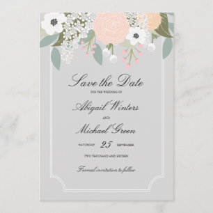 Save The Date Grand floral - faites gagner la date