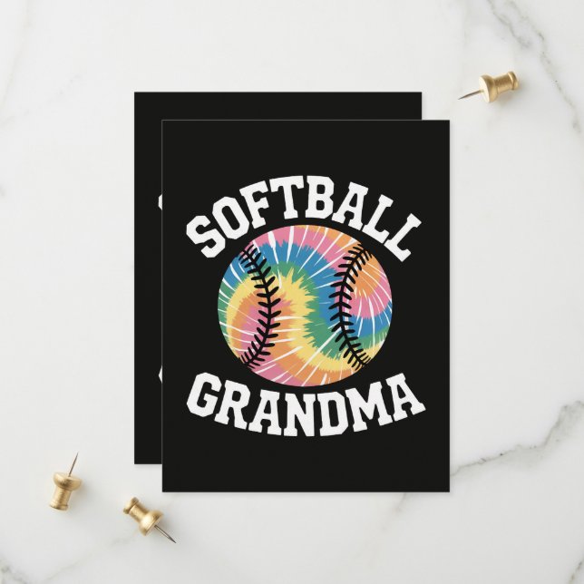 Save The Date Grand-mère de softball (Devant/Arrière en situation)