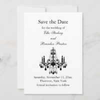 Grand Salle de bal Enregistrer la date (blanc)
