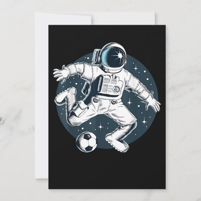 Save The Date Graphique d'un astronaute jouant au football dans  (Devant)
