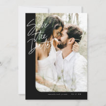 Gras noir moderne cadre de bord arrondi photo