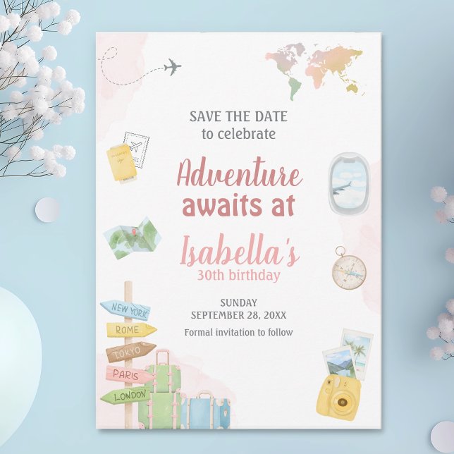 Save The Date Great Adventure Await Travel (Créateur téléchargé)