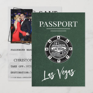 Save The Date Green Las Vegas Passport Enregistrer La Date