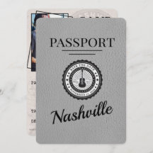 Grey Nashville Passeport Enregistrer La Date