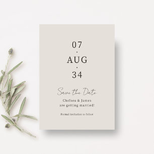 Save The Date Gris Colomb   Chic Économique Mariage Enregistrez 
