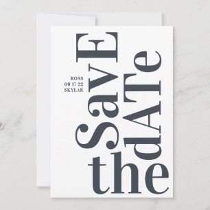 Save The Date Gros Monogramme Moderne Simple