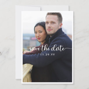 Save The Date Grosse photo Calligraphie minimale Enregistrer la 