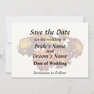 Save The Date Groupe de différents types de Marigolds