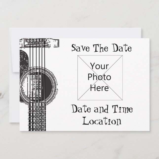 Save The Date Guitare acoustique Enregistrer la date (Devant)