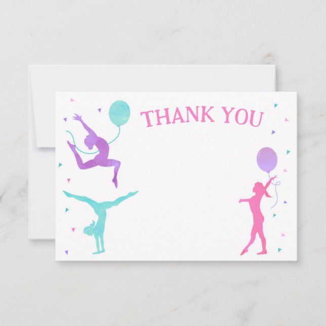 Save The Date Gymnastique Gymnastique Anniversaire Fête Merci Ca (Devant)