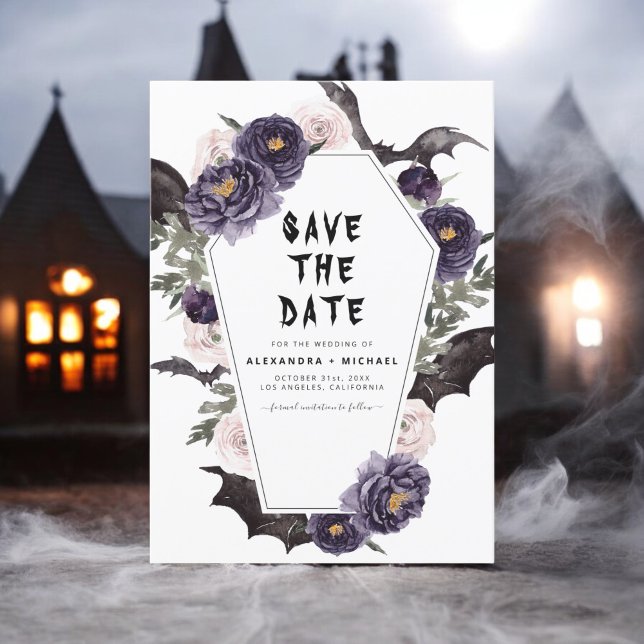Save The Date Halloween Enregistrer la date Mariage gothique (Créateur téléchargé)
