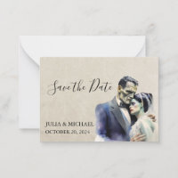 Save the Date Halloween Frankenstein Bride