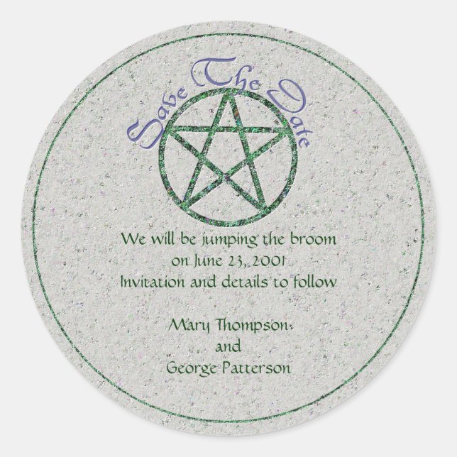 Save the Date Handfasting Sticker (Front)
