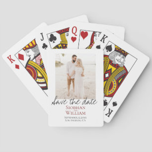 Save The Date Handwritten Personalized Photo Playing Cards