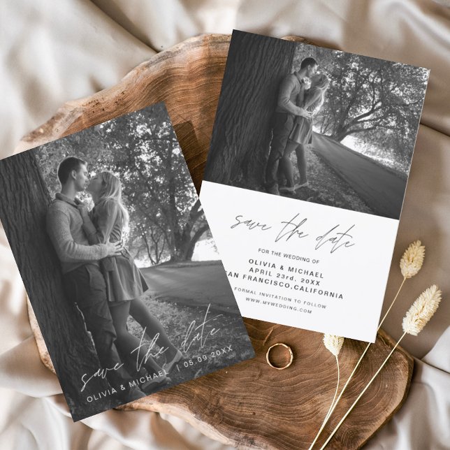 Save the Date Handwritten Wedding Photo Fall (Creator Uploaded)