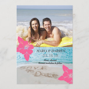 Save The Date Hawaii Beach Enregistrer la date