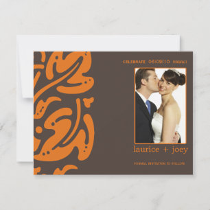 Save The Date Hawaiin -Enregistrer la date -Orange
