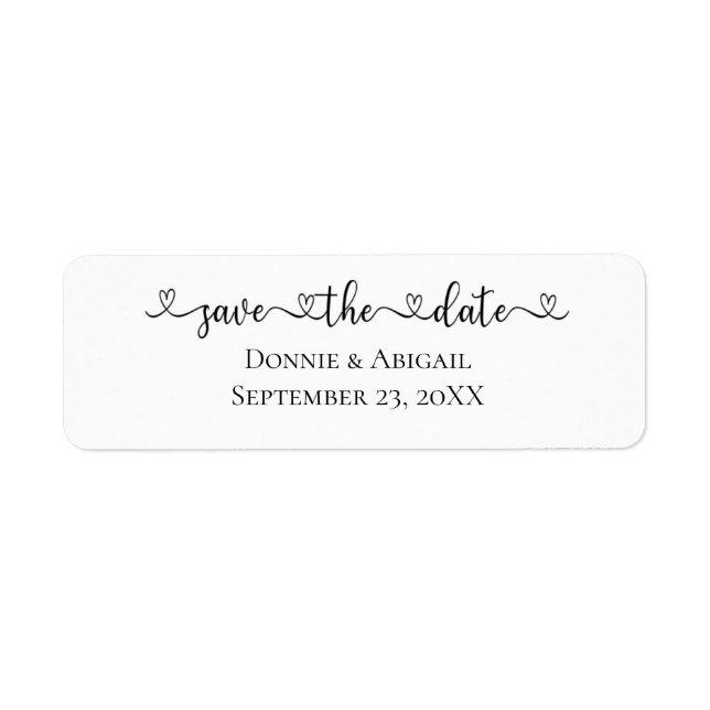 Save the Date Heart Lettering (Front)