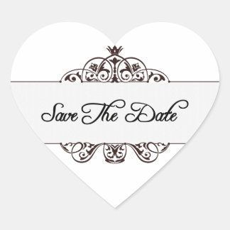 Save The Date Heart Sticker