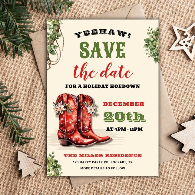 Save The Date Hébergement de vacances de l'Ouest, Noël Pays Cowb (Créateur téléchargé)