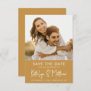 Save The Date Honey Gold Fun Script Mariage photo moderne