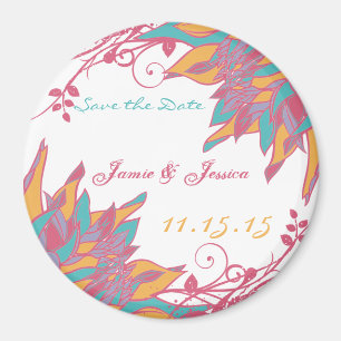 Save the Date HoneySuckle Wedding  Magnet