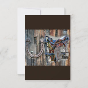 Save The Date Horse Saddle Horseshoe
