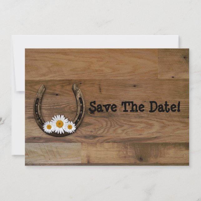 Save The Date Horseshoe Wedding Enregistrer La Date (Devant)