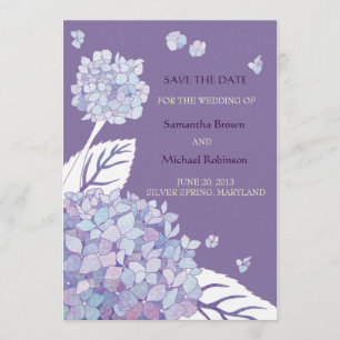 Save The Date Hortensias doux épousant des économies les